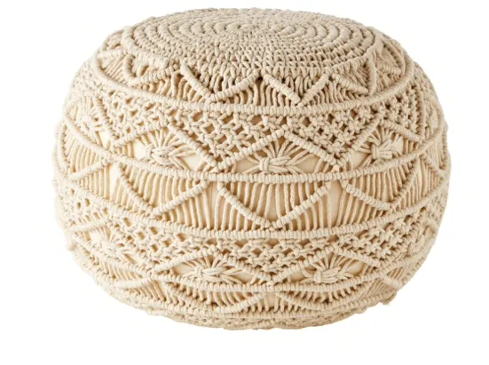 CROCHET ROUND POUF