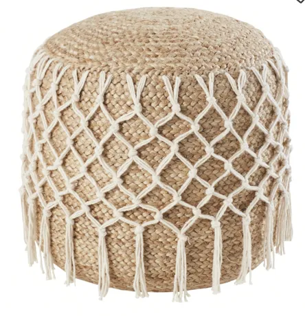 MACRAMÉ ROUND POUF