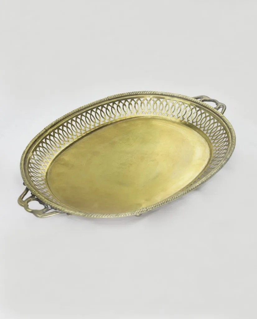 BRASS TRAY FLAT LARGE