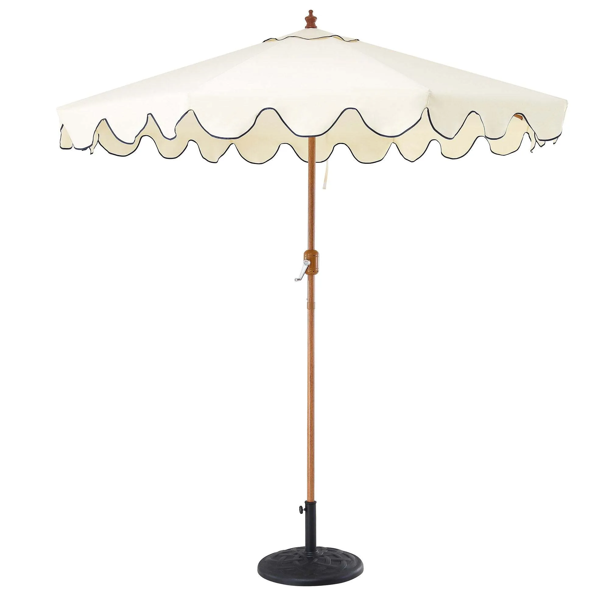 PARASOL IN BEIGE & BLUE 250CM (INCL. STAND)