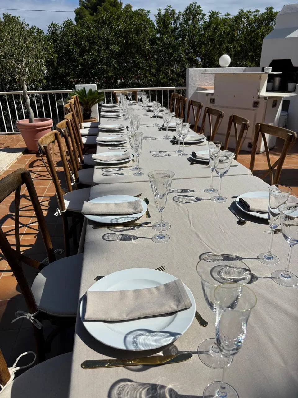 RECTANGULAR SAND COLOR TABLECLOTH