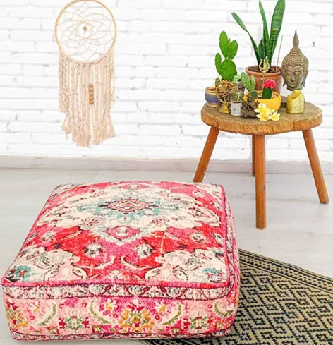 PINK BOHEMEAN FLOOR CUSHION