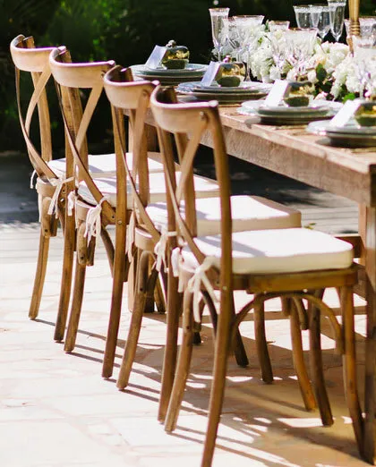 RUSTIC CROSSBACK & CUSHION
