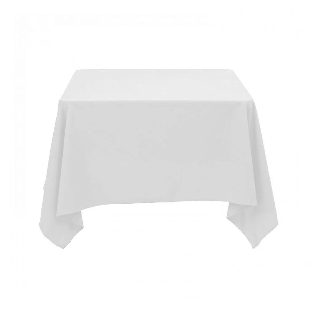 WHITE SQUARE TABLECLOTH