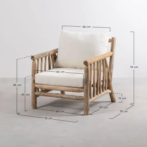 IBIZA ARMCHAIRS TEAK WOOD