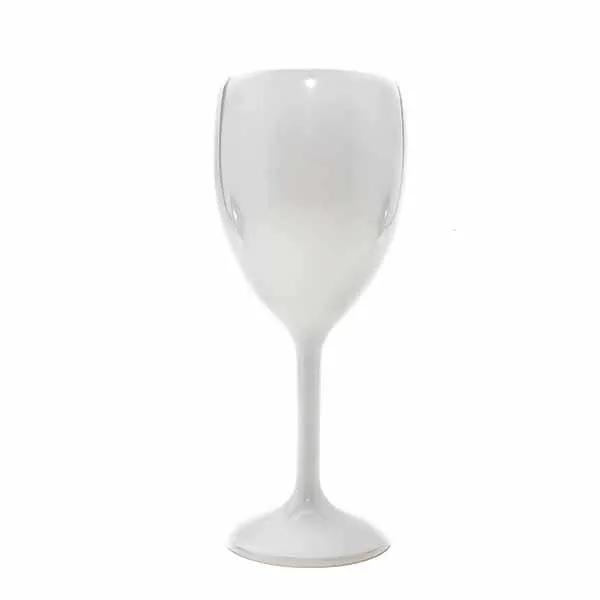 POLYCARBONATE WINE GLASS WHITE 31CL