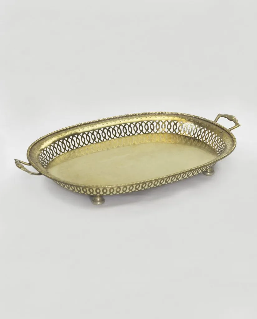 BRASS TRAY FLAT SMALL