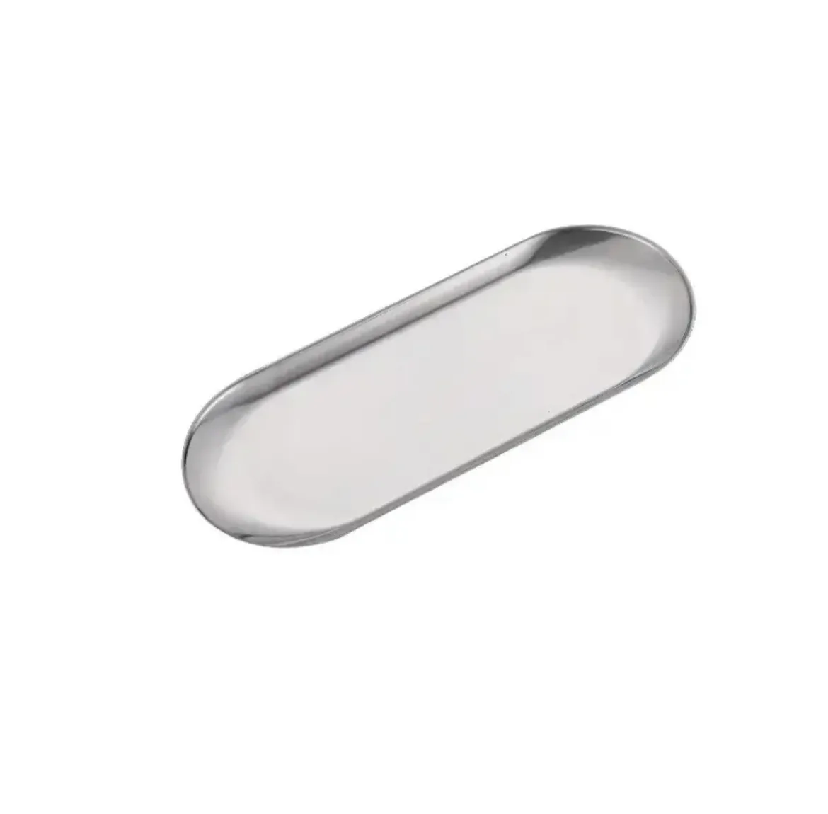 SILVER oval plate