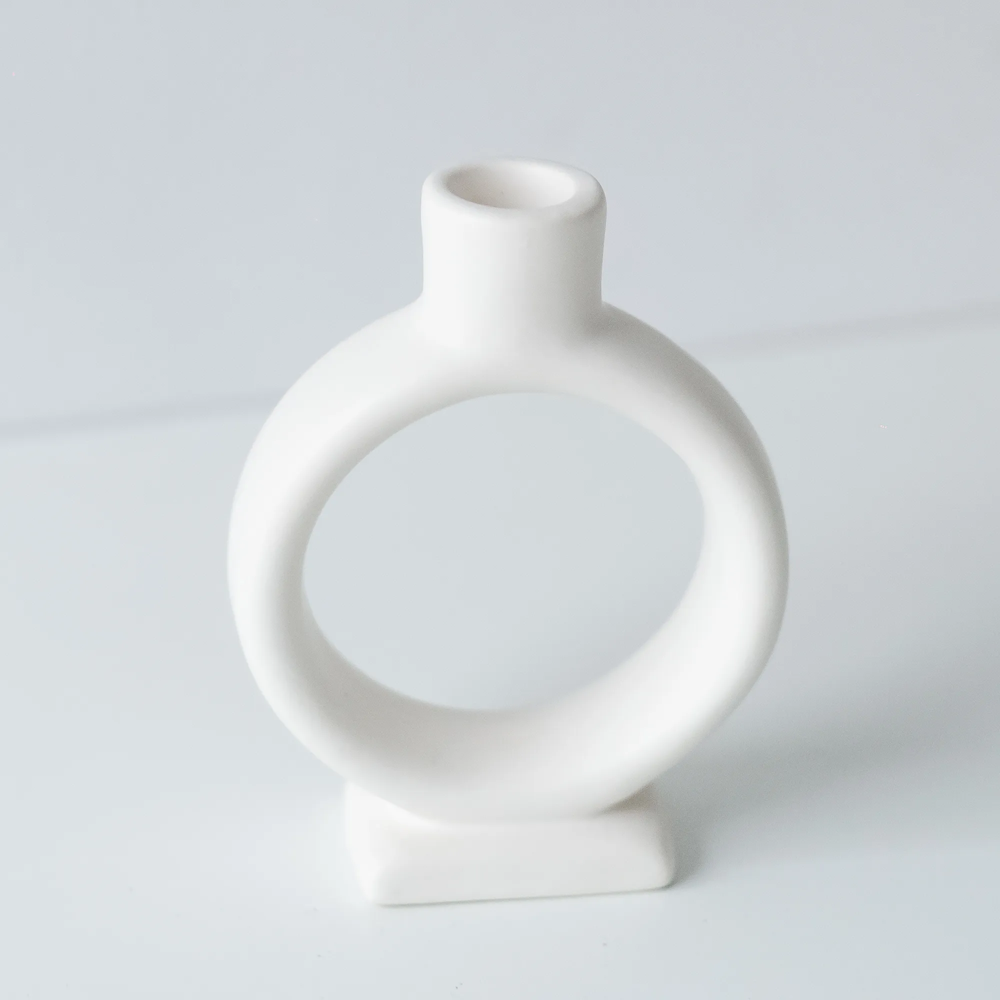 6 x BOHO WHITE candle holder B