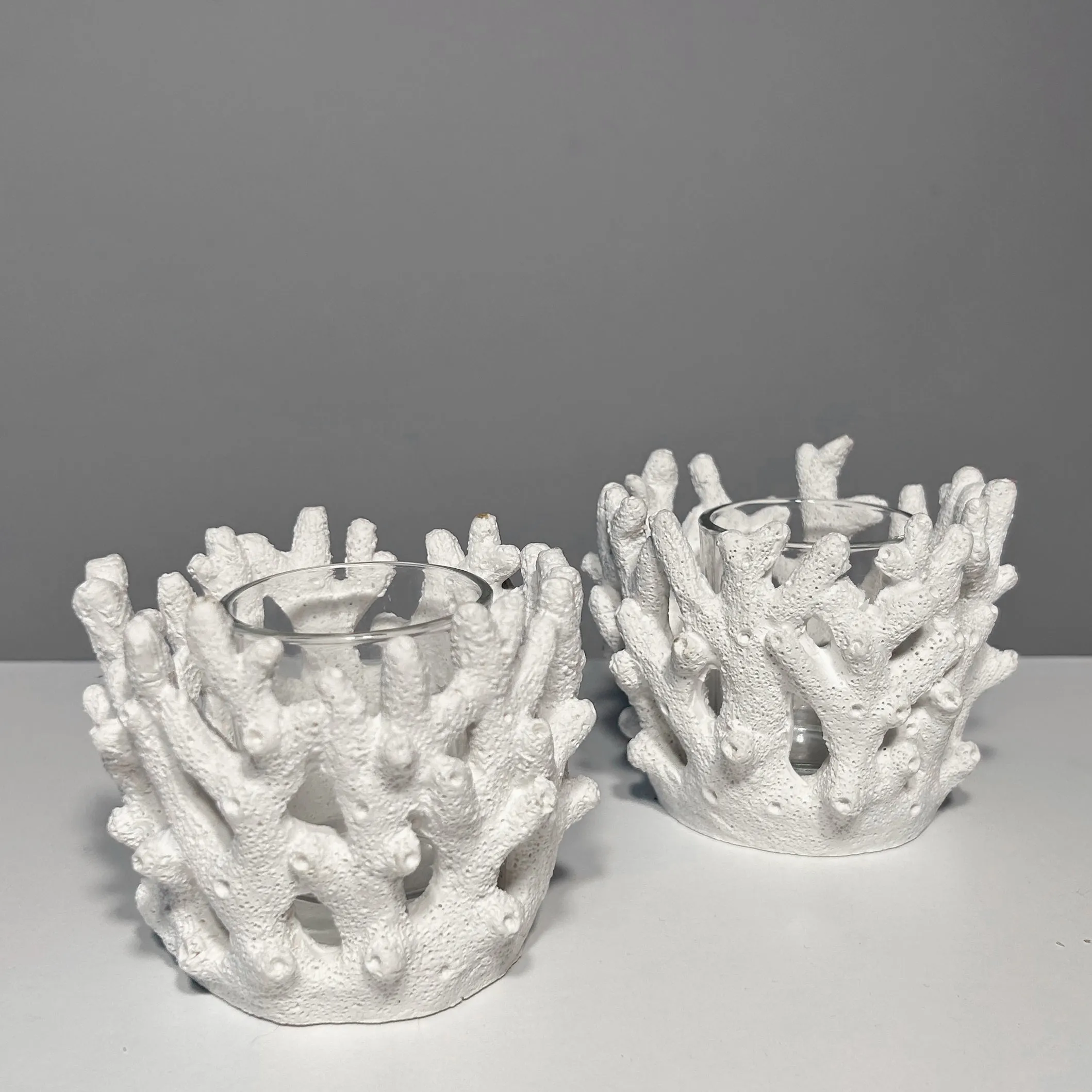 6 x CORAL candle holder
