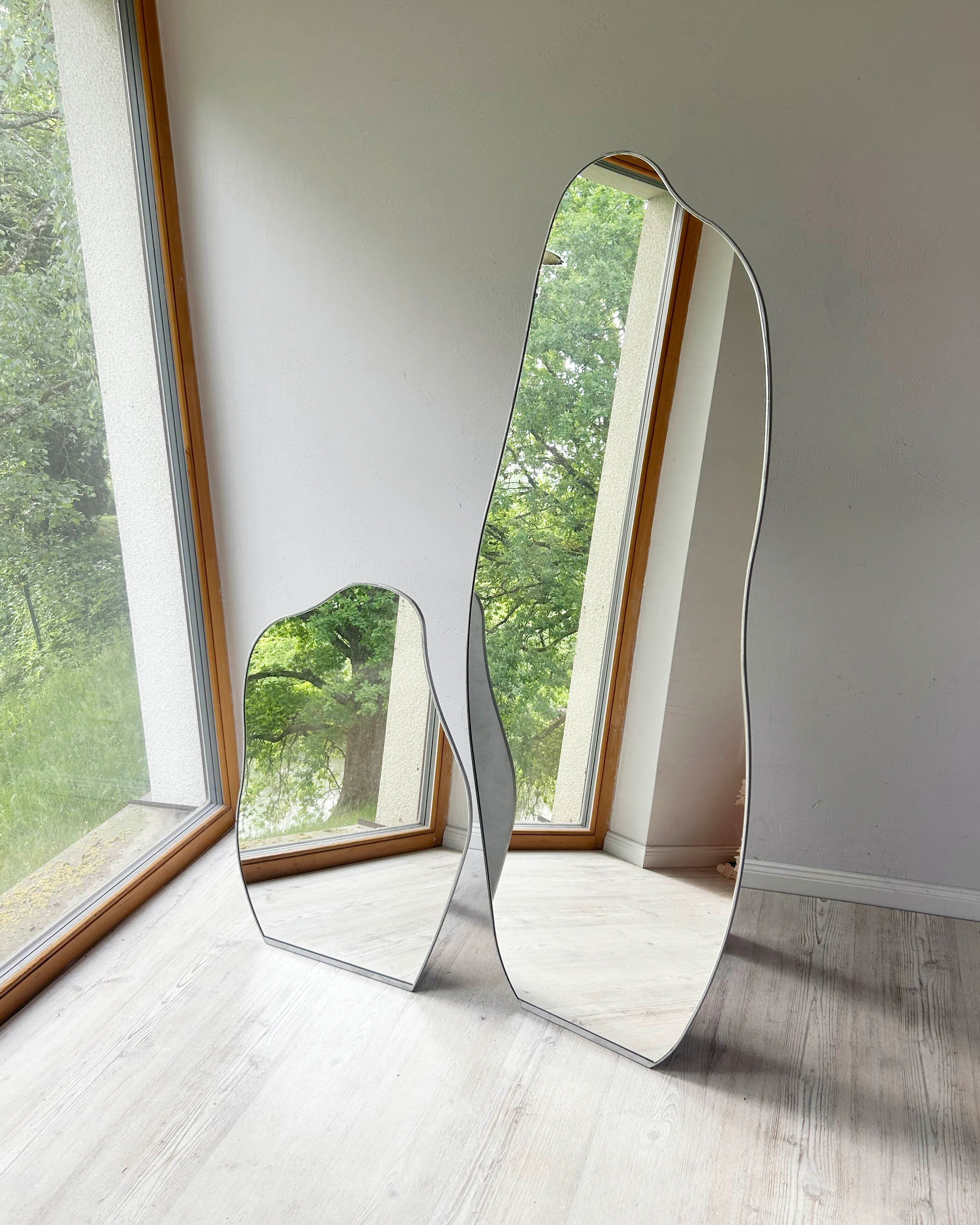 2 x IRREGULAR MIRROR set