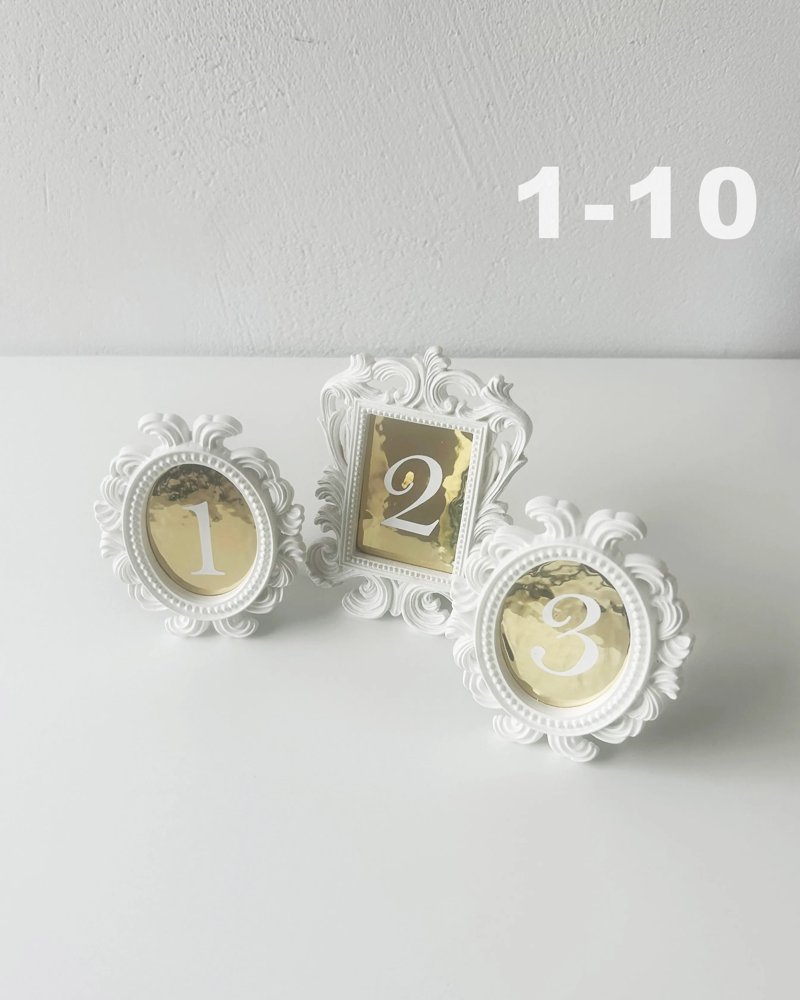 WHITE CLASSIC table numbers