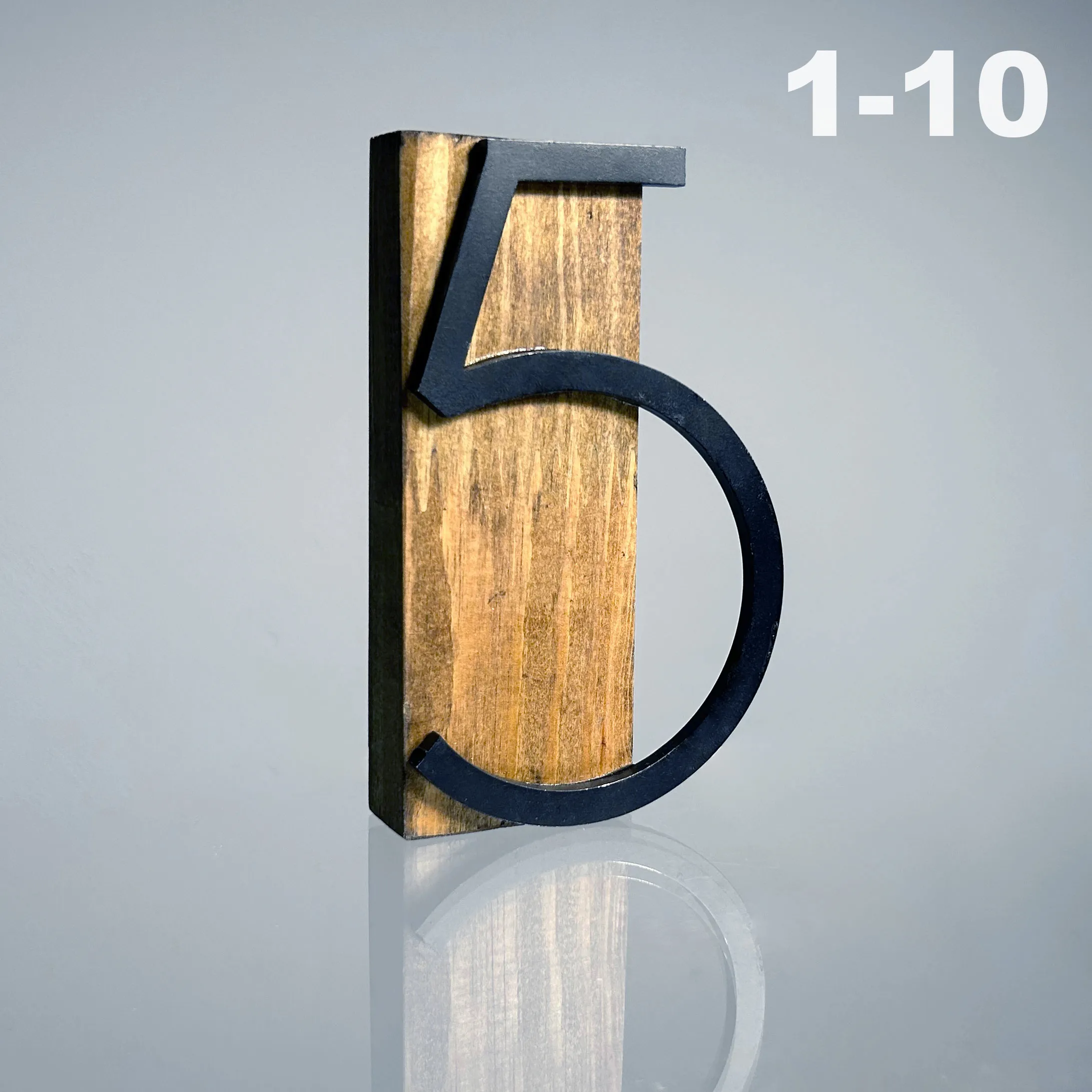 WOOD BLACK B table numbers