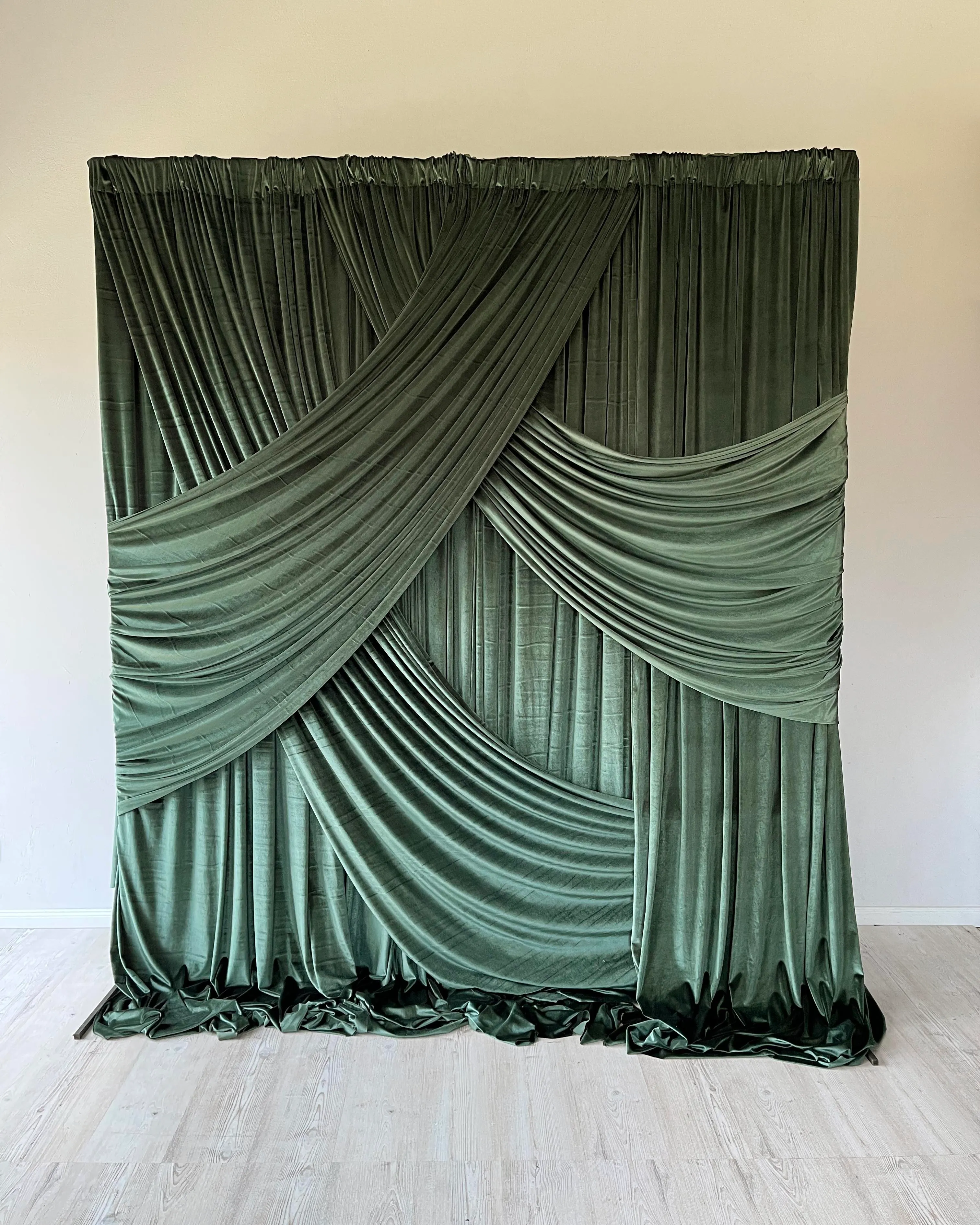 MOSS GREEN textile backdrop 5 m
