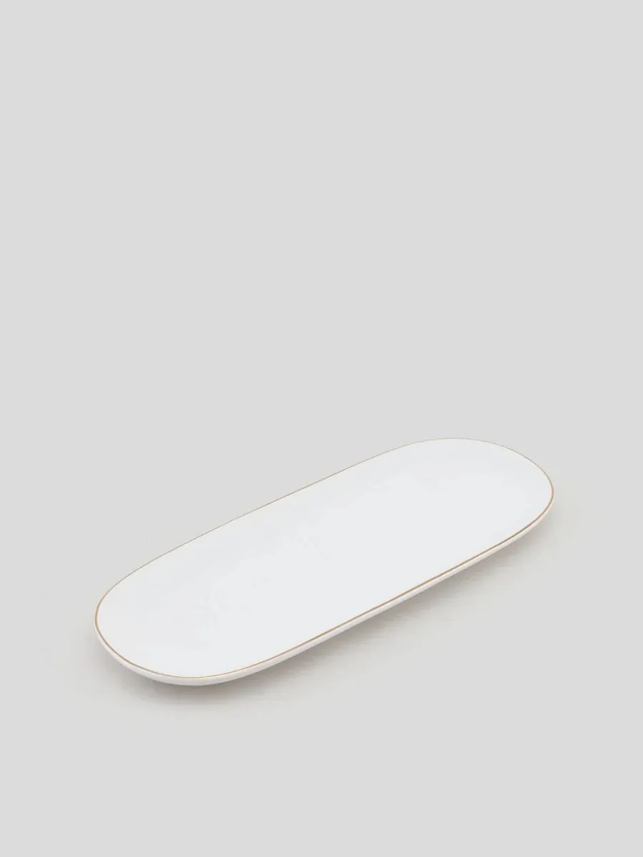 WHITE GOLD oval plate