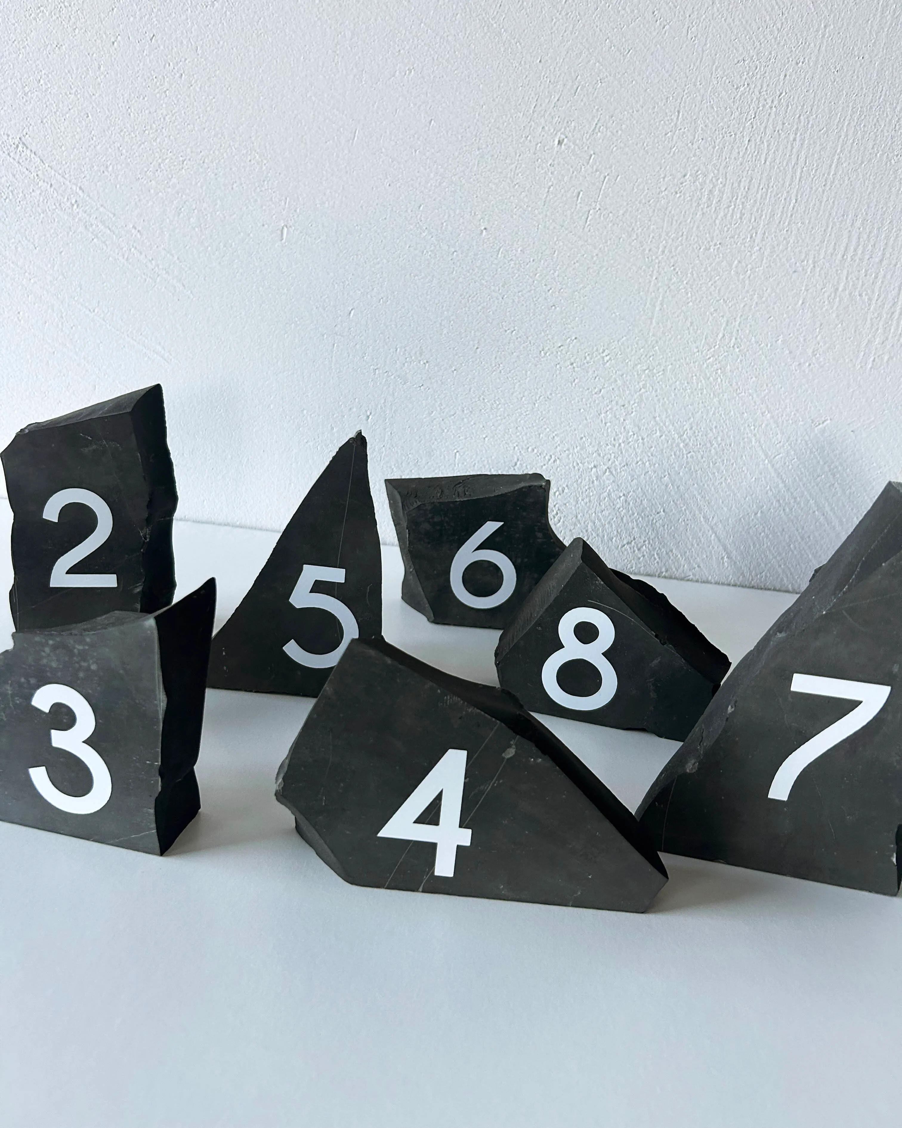 STONE BLACK table numbers