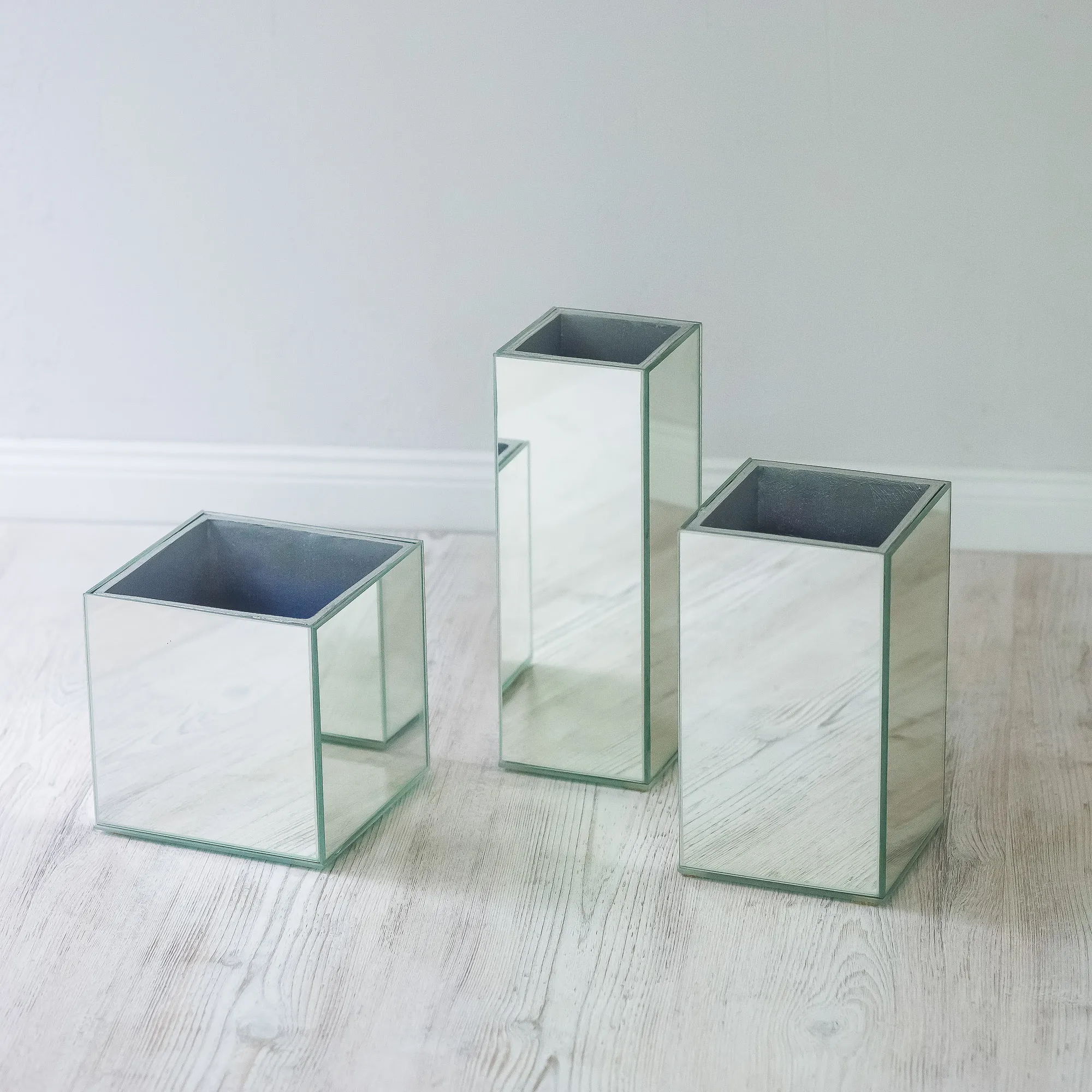 3 x MIRROR vases set