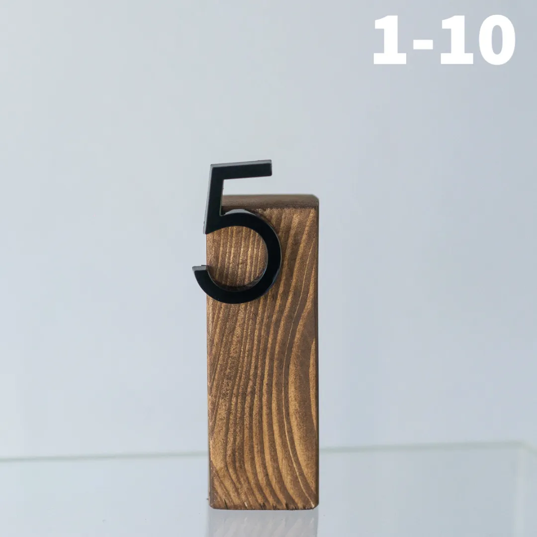 WOOD BLACK C table numbers