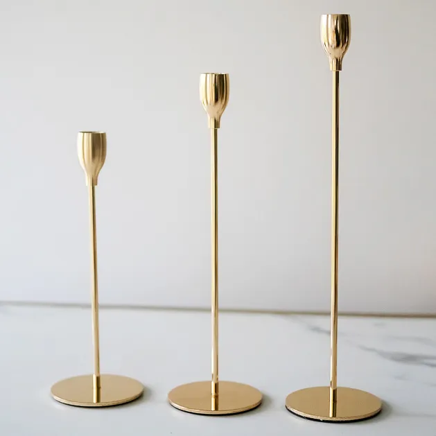 6 x GOLD candle holder