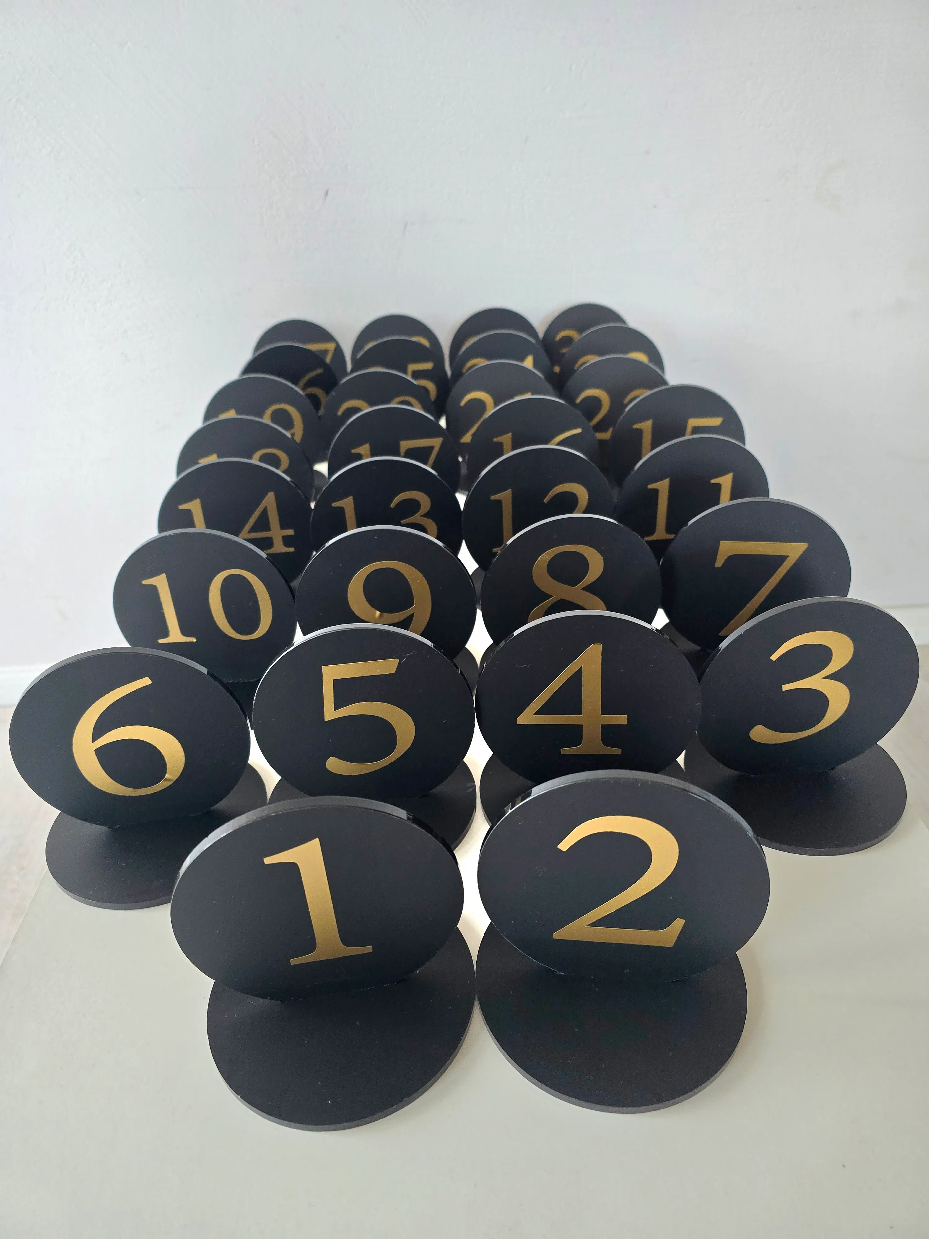 BLACK GOLD table numbers