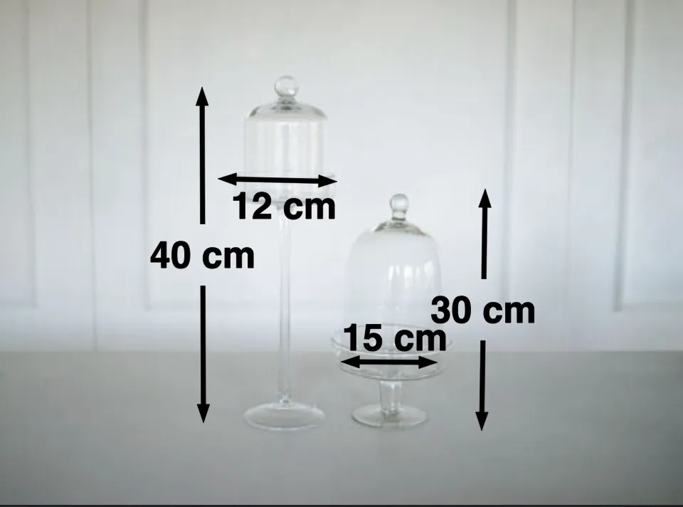 GLASS DOME H40 cm dessert stand