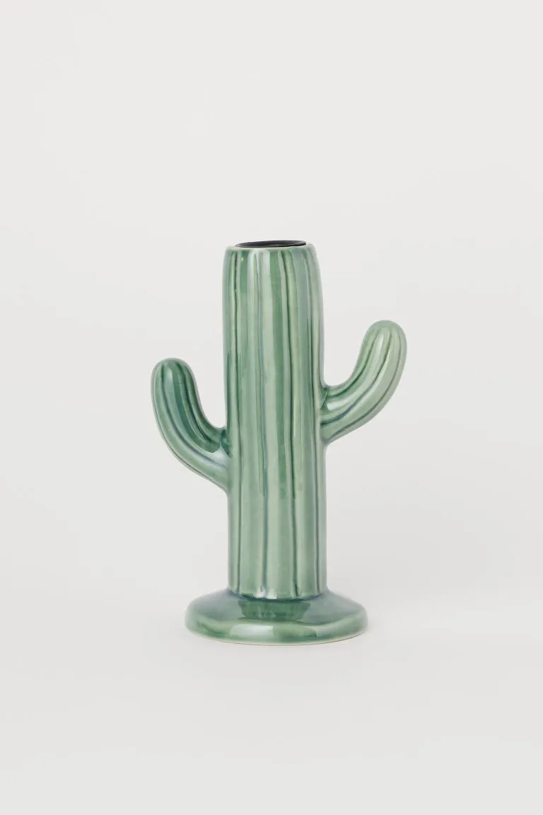 2 x CACTUS  candle holder