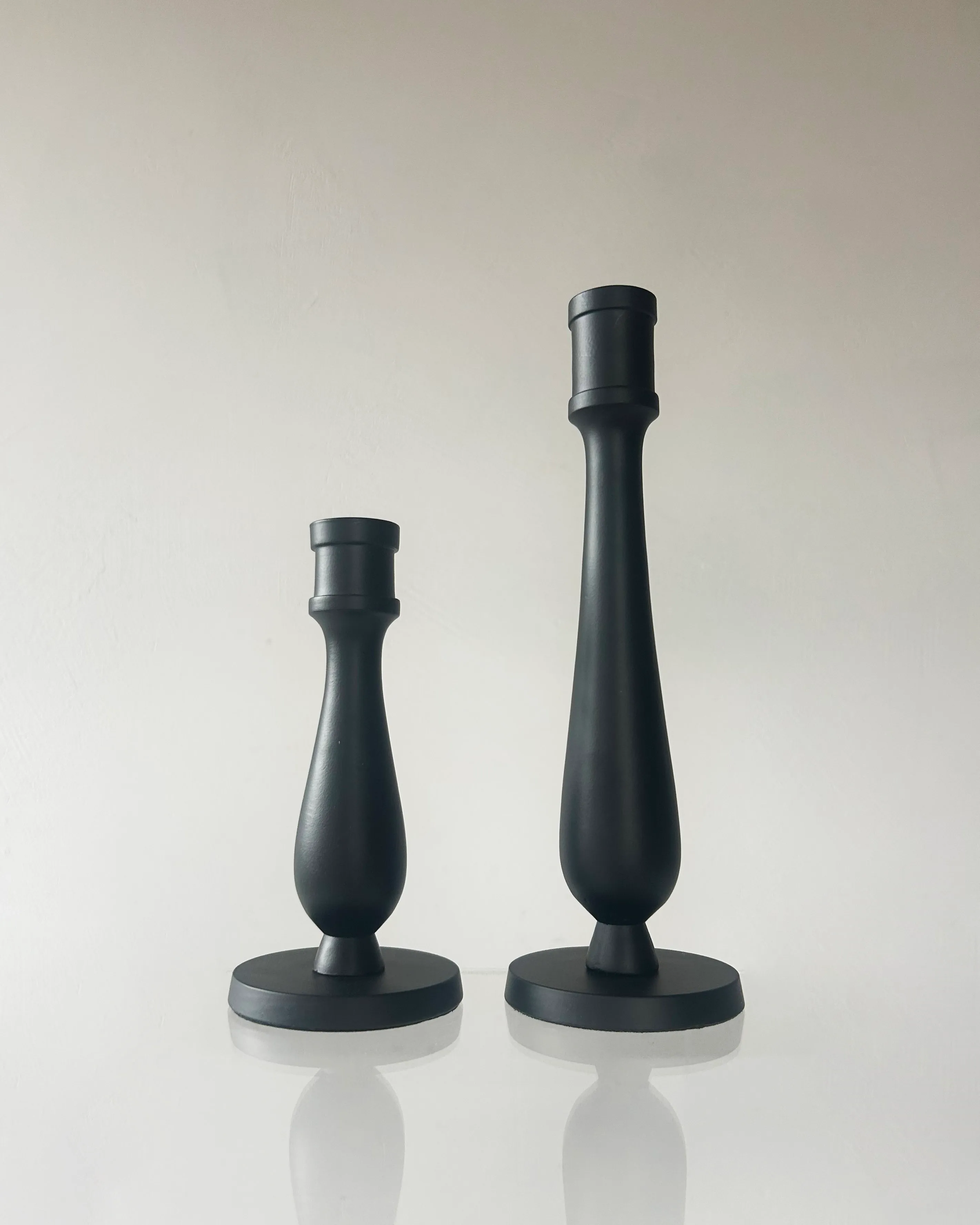 6 x CLASSIC BLACK candle holder