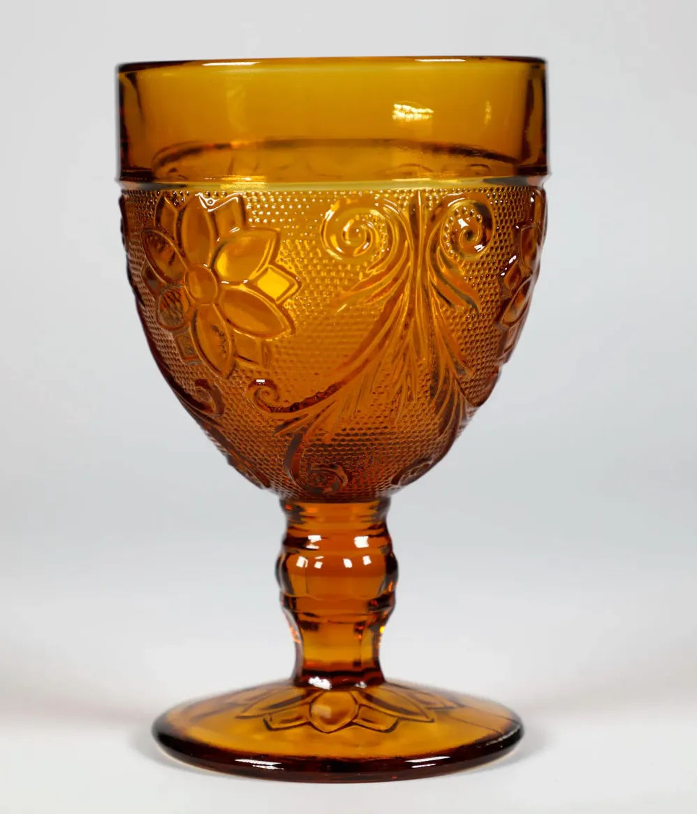 Vintage Indiana Amber Goblets