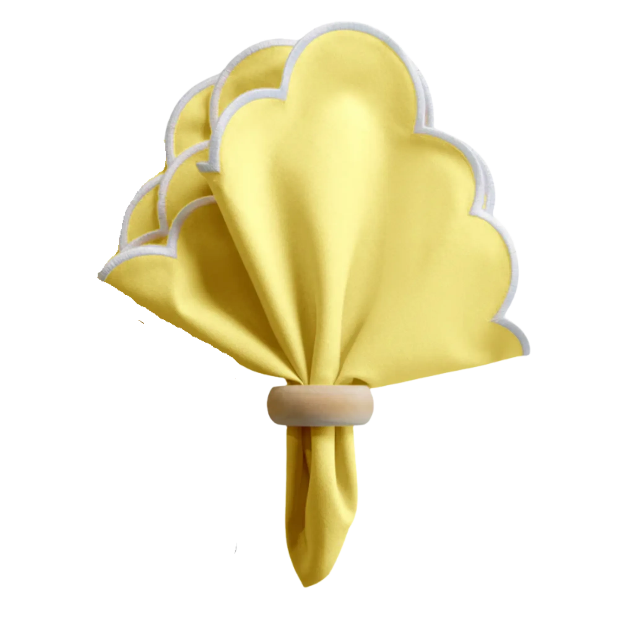 Yellow Scalloped Napkin