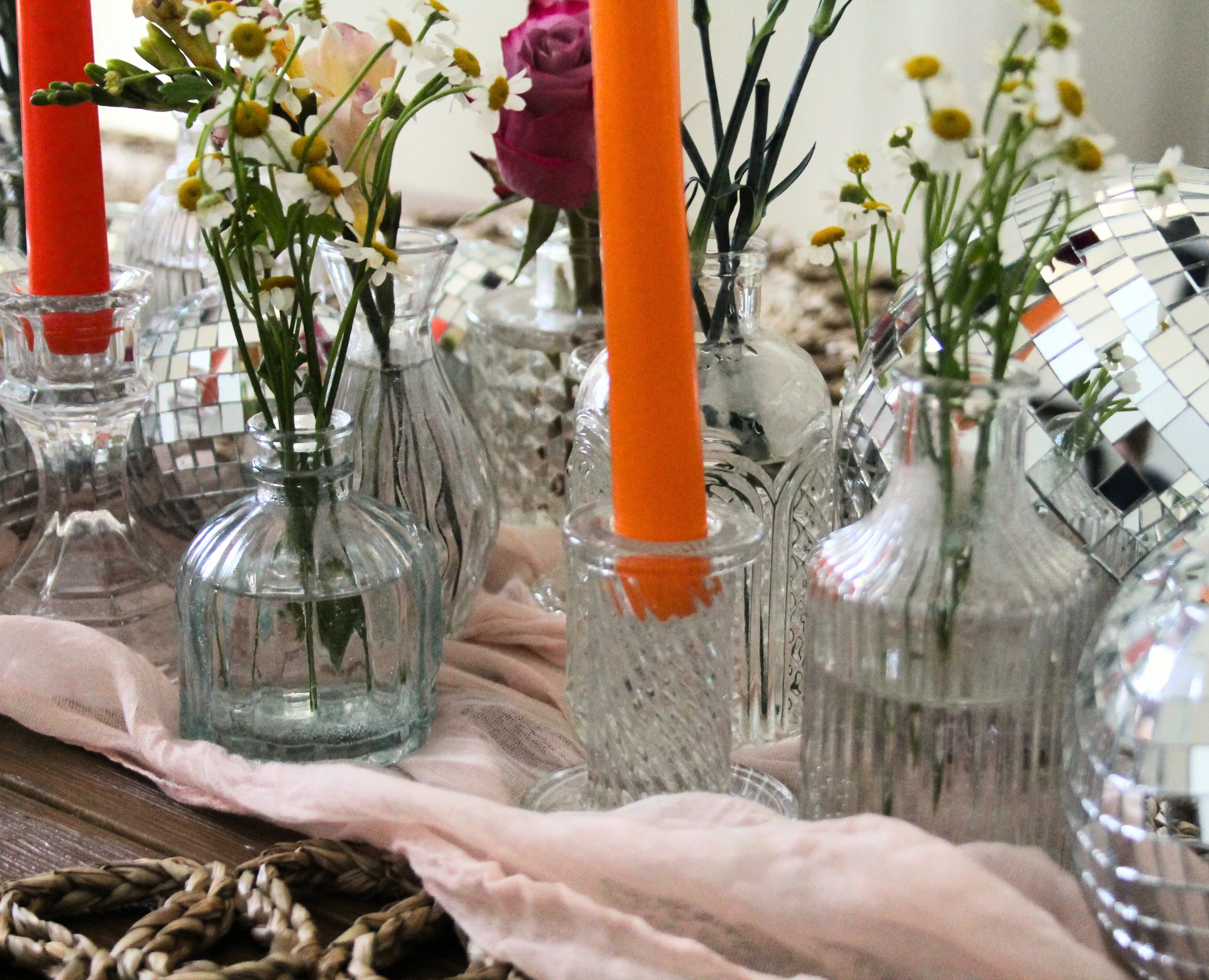 Assorted Glass Candle Holders