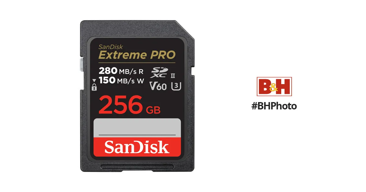 Sandisk 256GB V60 Memory Card