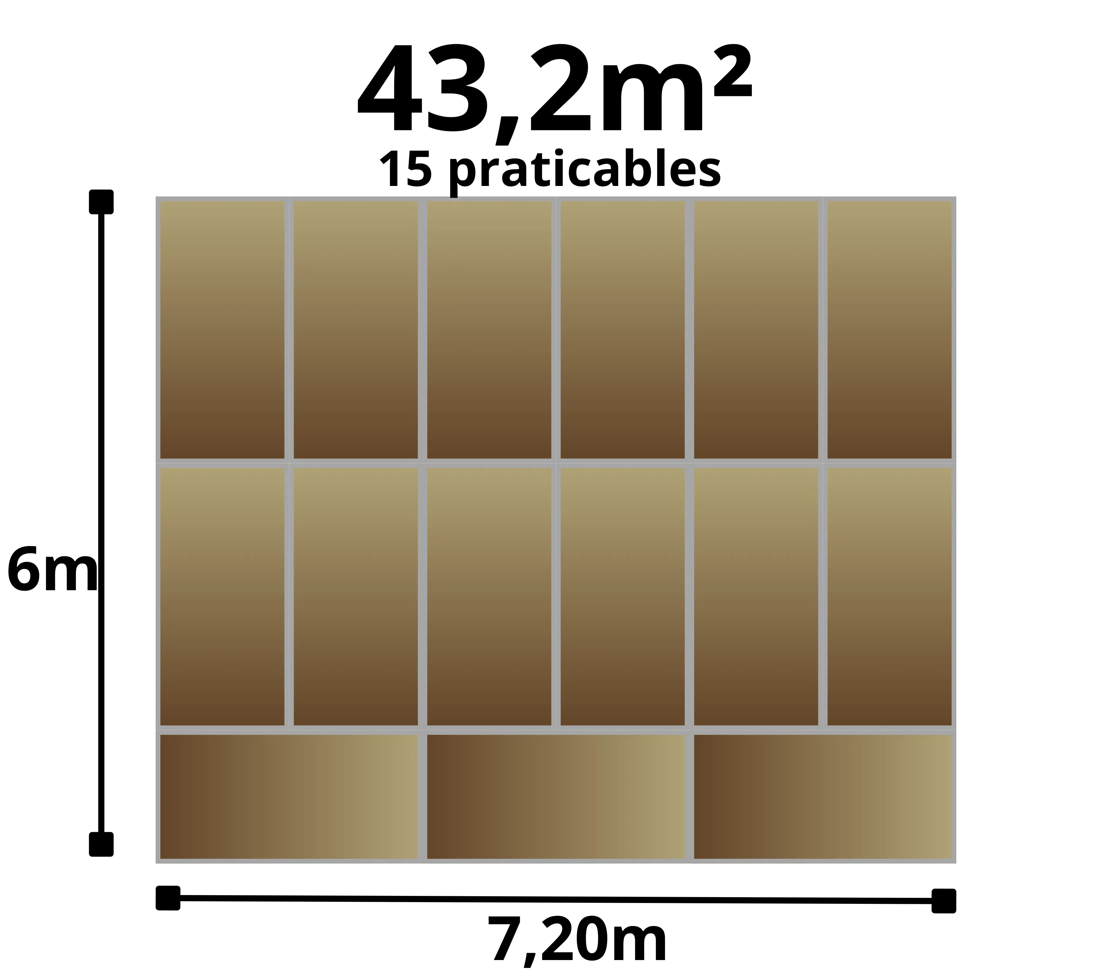 Scène 43,2m² - 600 x 720 cm
