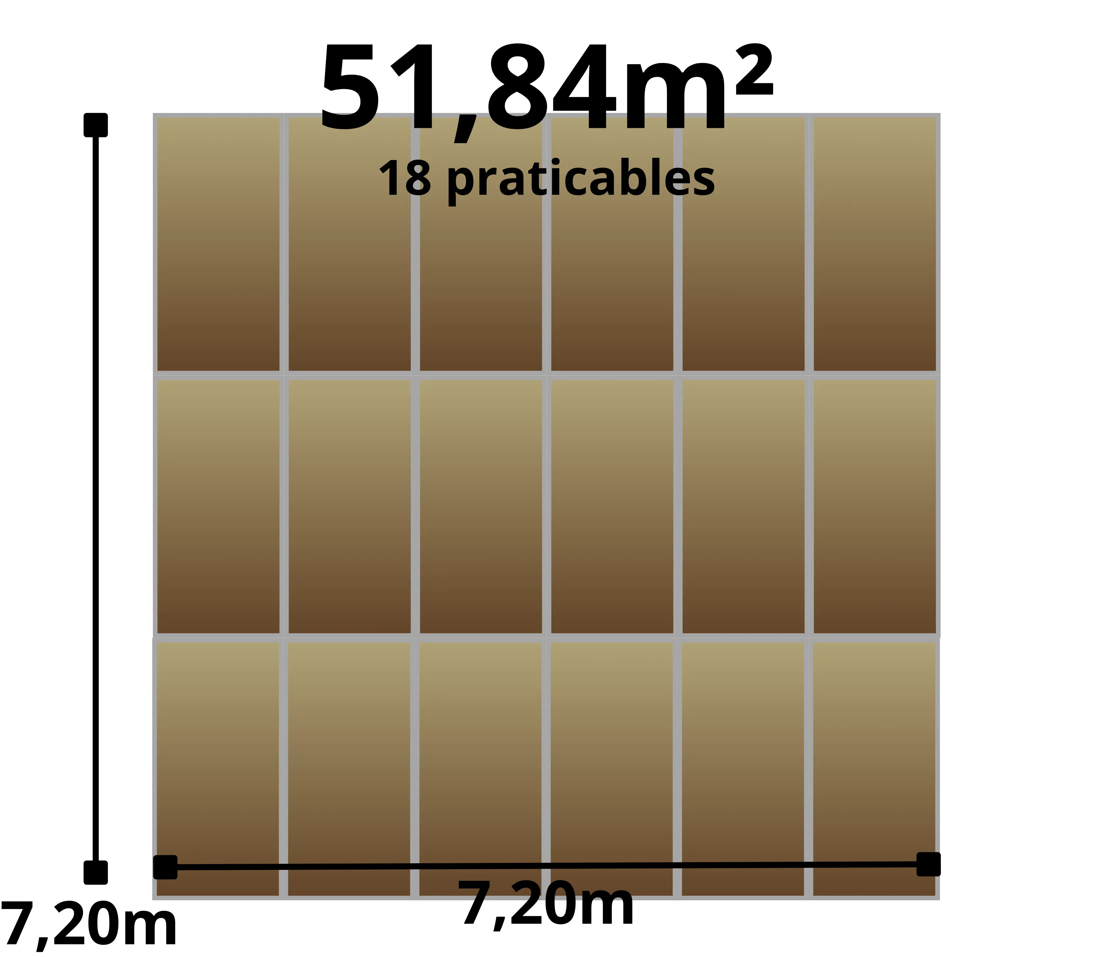 Scène 51,8m² - 720 x 720 cm