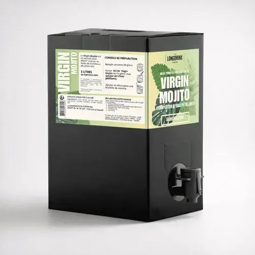 BIB Mocktail 3L - VIRGIN MOJITO 0,0° (Base à diluer • 50 verres)