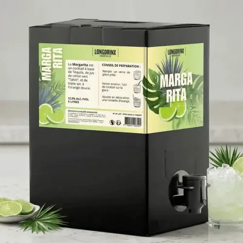 BIB Cocktail 5L - MARGARITA 12,5° (Prêt à servir • 40 verres)