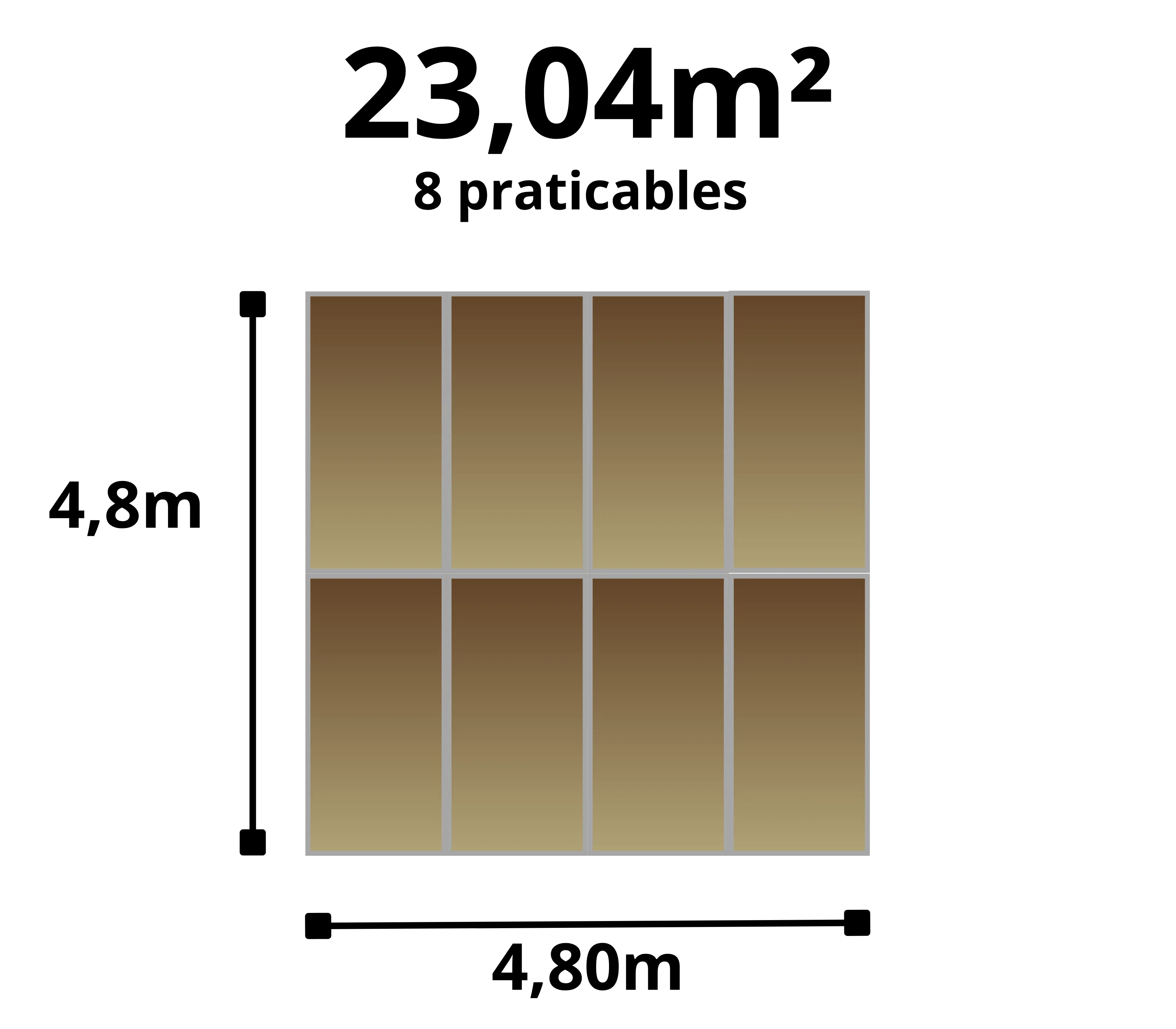 Scène 23m² - 480 x 480 cm