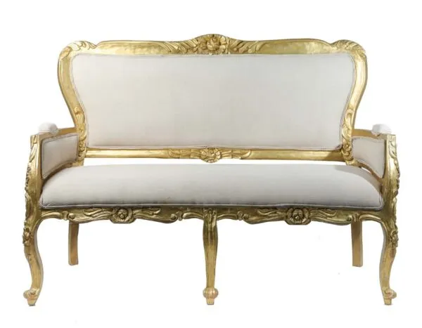 Gold Vintage Couch (2 seater)