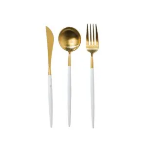 Cutlery - White & Gold - Spoon