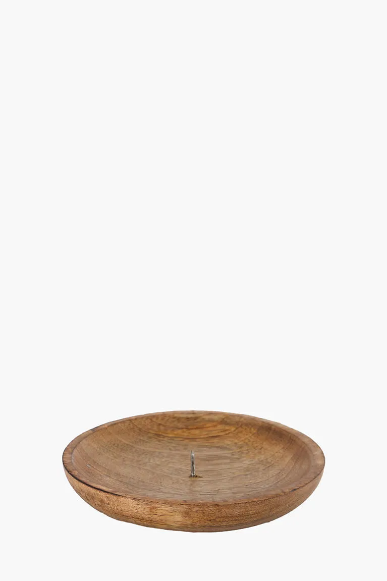 Wooden Candle Plates