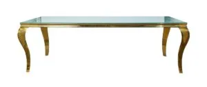 Gold Cartier Table (White Gloss Top)