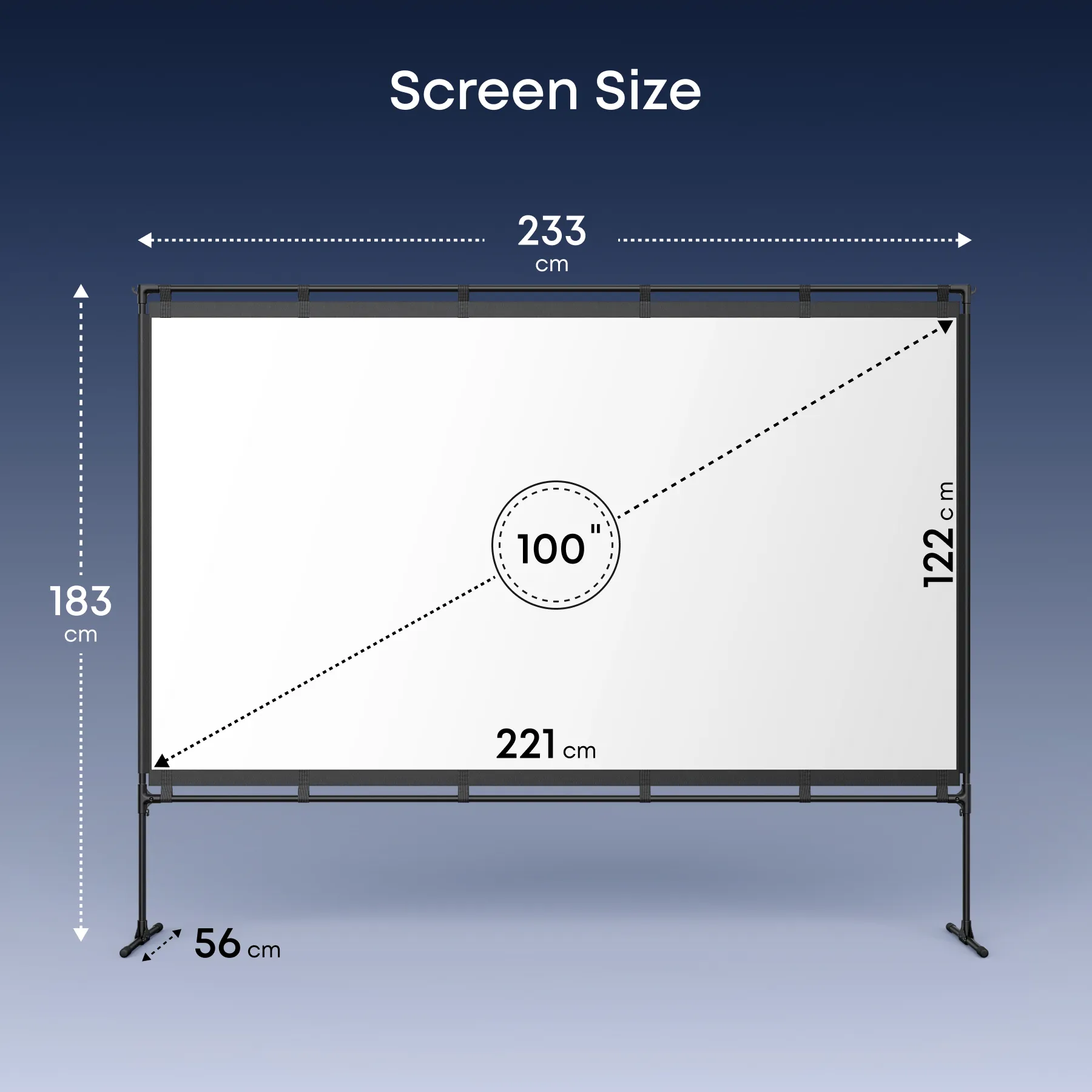 100" Indoor Projection Screen