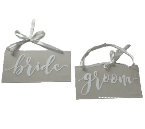 Bride and Groom Signs