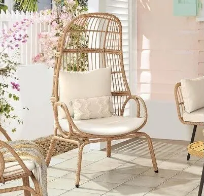 Narrow Wicker Egg Chair