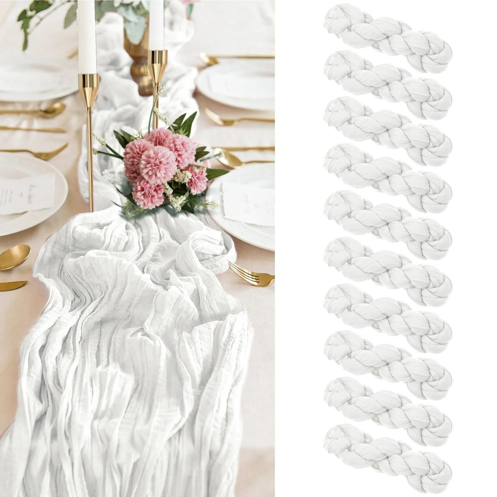 Sheer Cheesecloth Table Runner