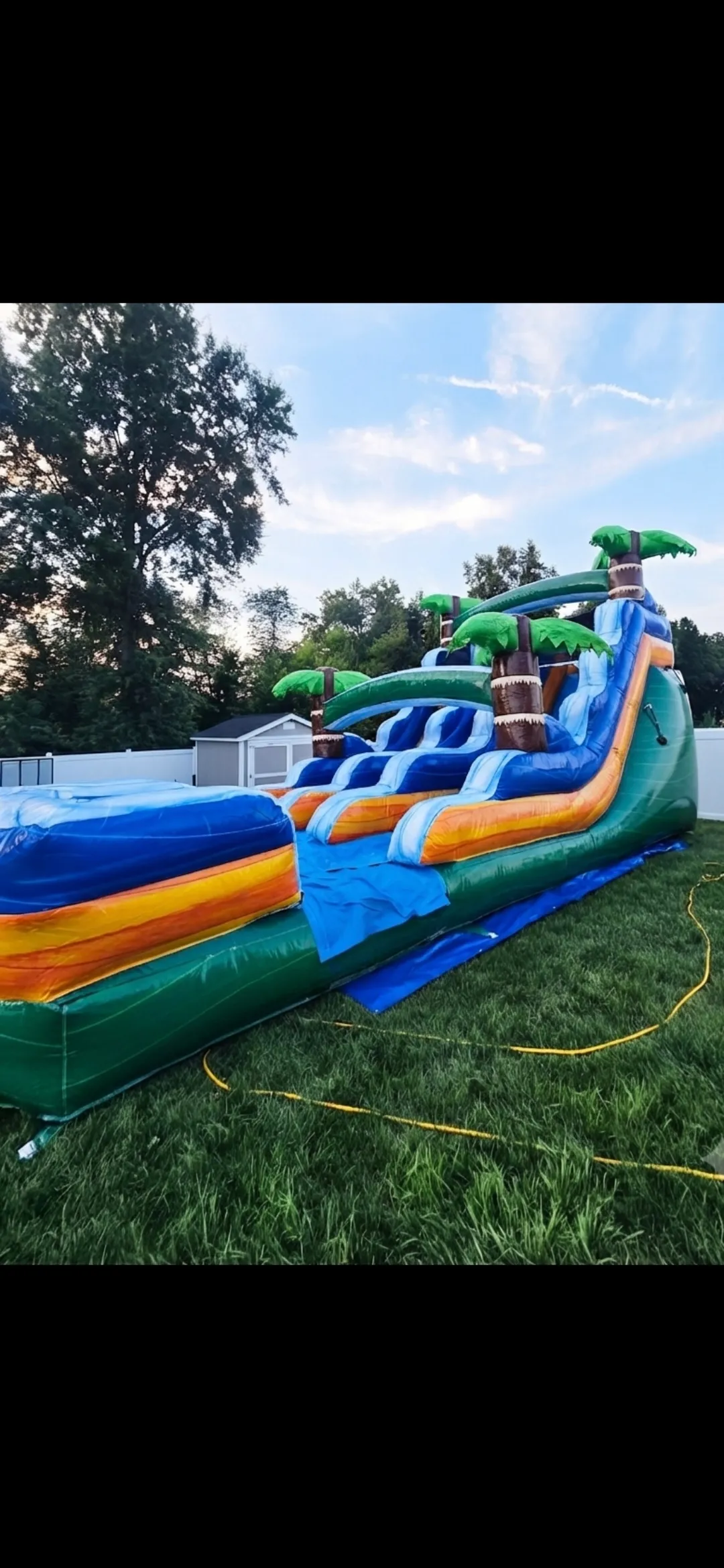15ft Dual Lane Tropical Water Slide
