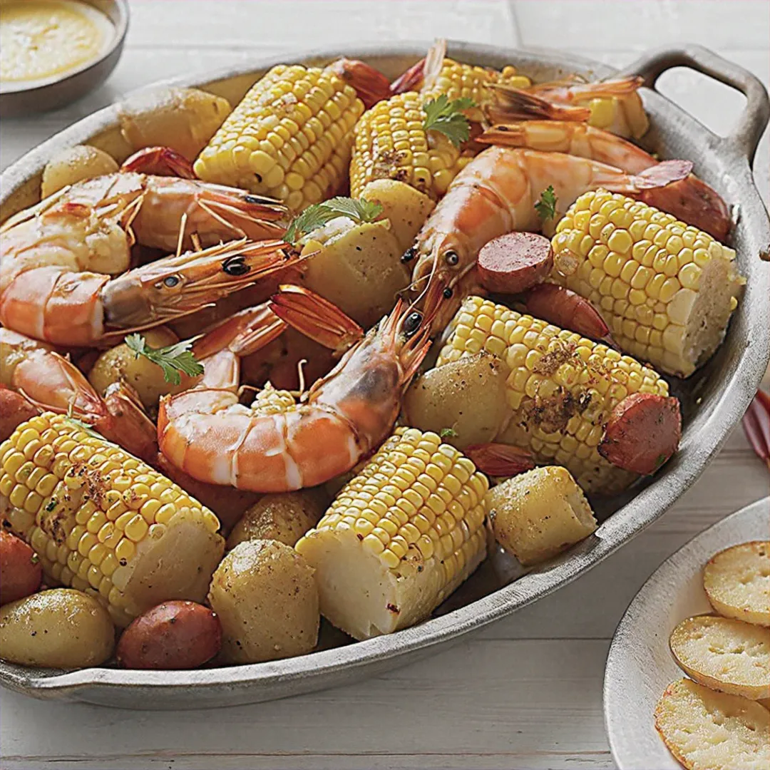 Shrimp Boil Serving Pan Set (2 Pans with Lids)
