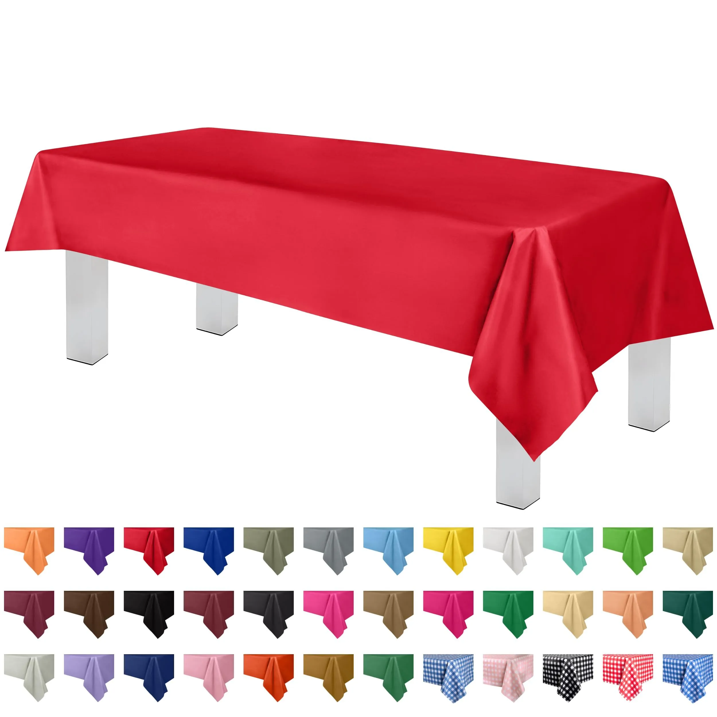 Mantel rectangular rojo