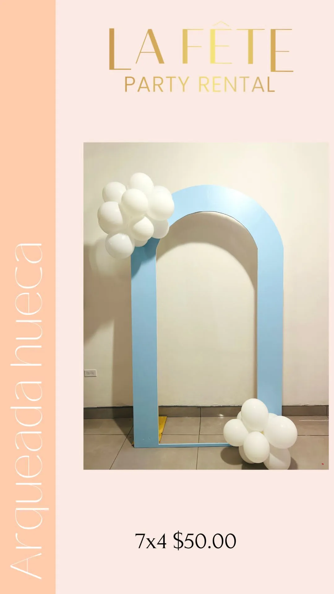 Backdrop arqueado hueco azul