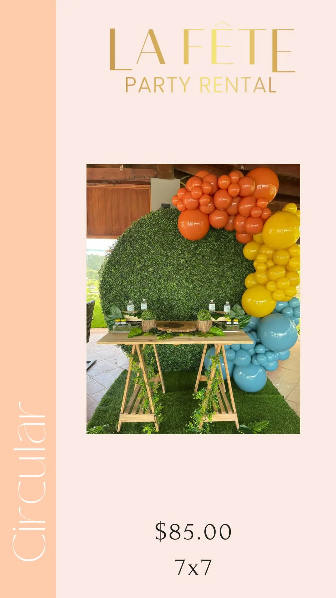 Backdrop de grama circular