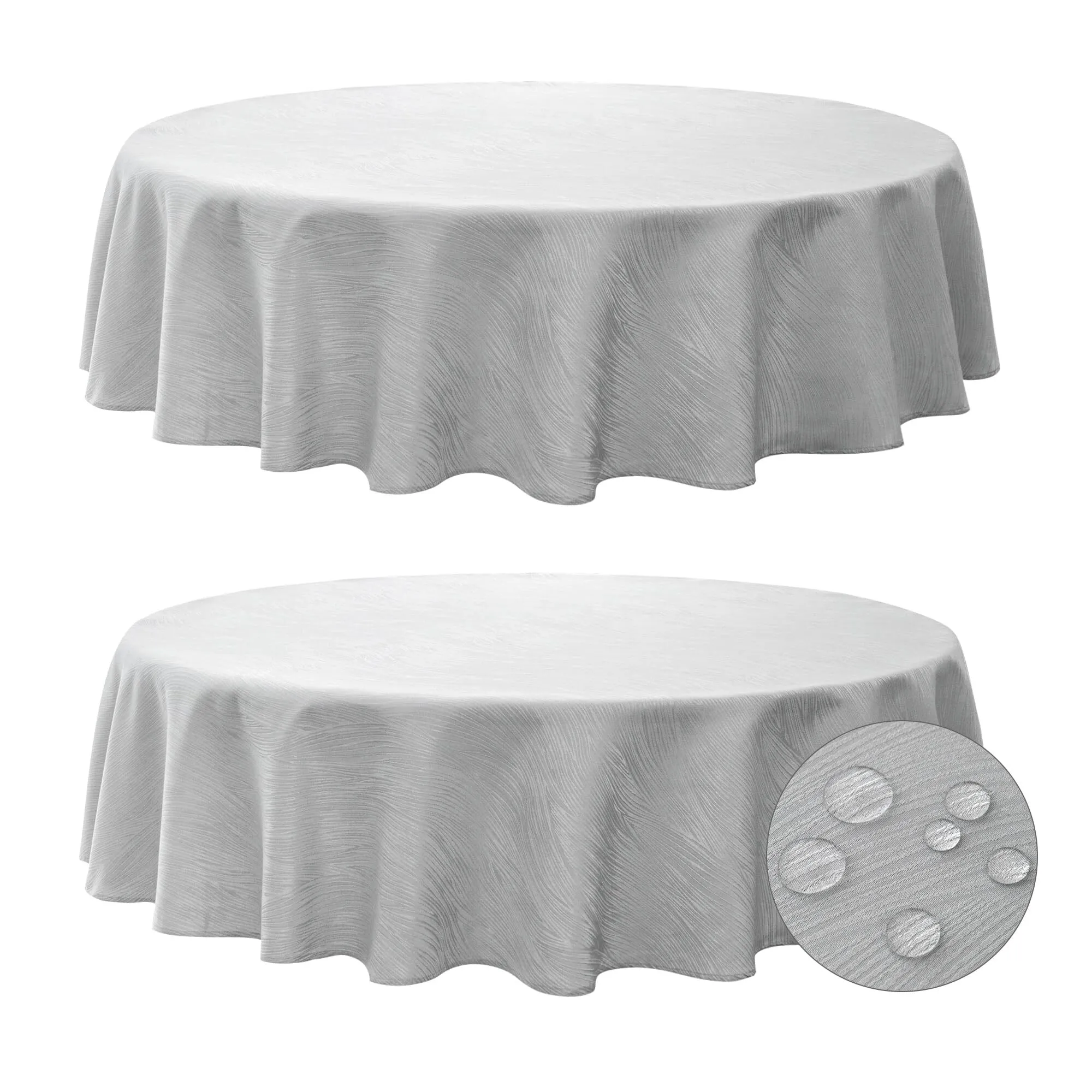 Mantel blanco solido redondo 60"